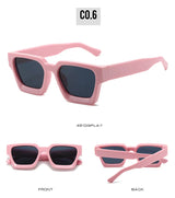 SHAUNA Ins – lunettes de soleil carrées populaires pour femmes et hommes, nuances teintes rétro UV400