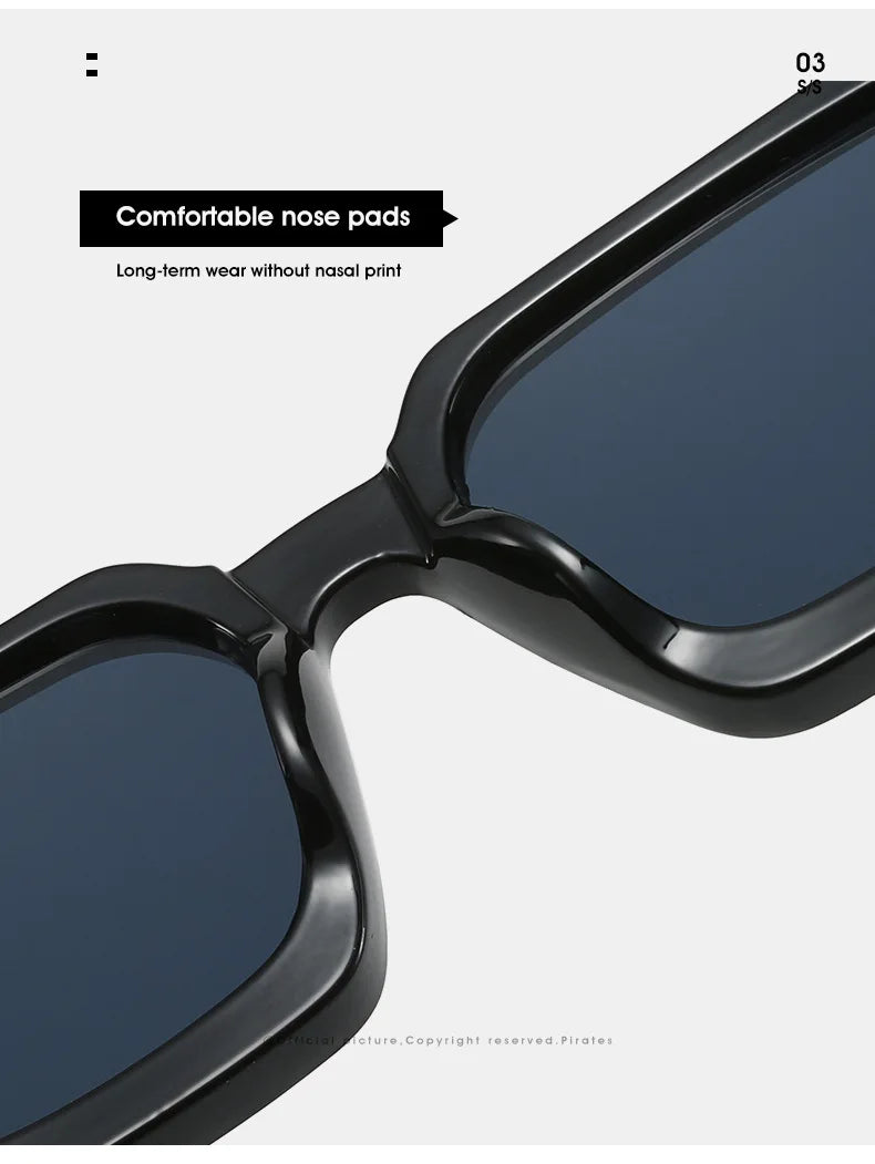 SHAUNA Ins – lunettes de soleil carrées populaires pour femmes et hommes, nuances teintes rétro UV400