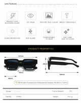 SHAUNA Ins – lunettes de soleil carrées populaires pour femmes et hommes, nuances teintes rétro UV400