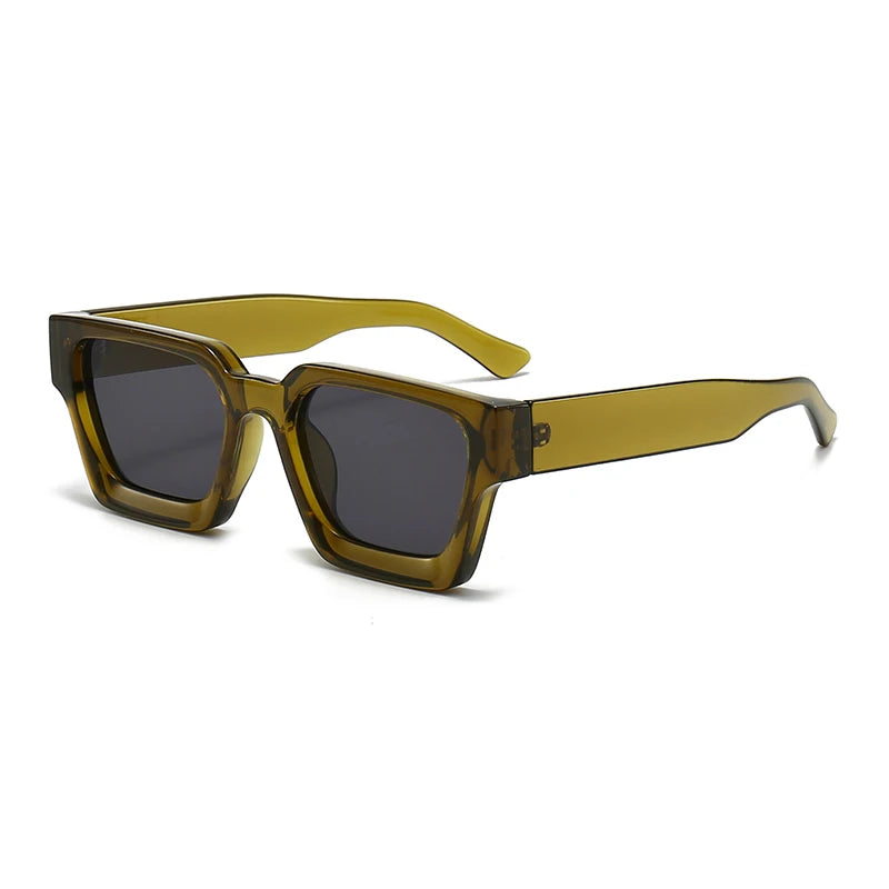 SHAUNA Ins – lunettes de soleil carrées populaires pour femmes et hommes, nuances teintes rétro UV400