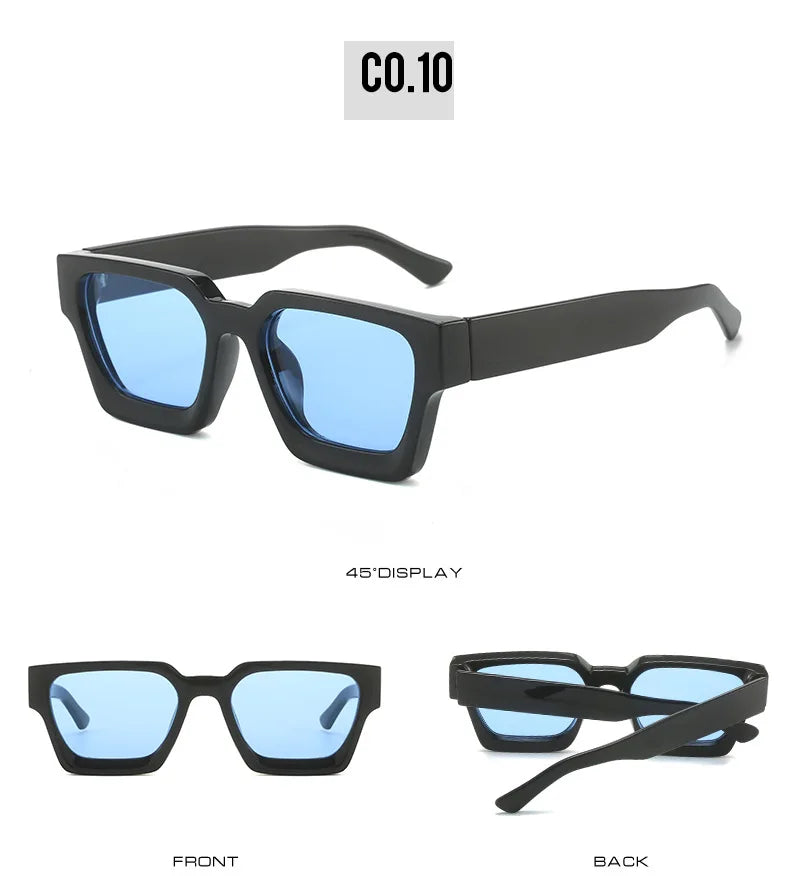 SHAUNA Ins – lunettes de soleil carrées populaires pour femmes et hommes, nuances teintes rétro UV400