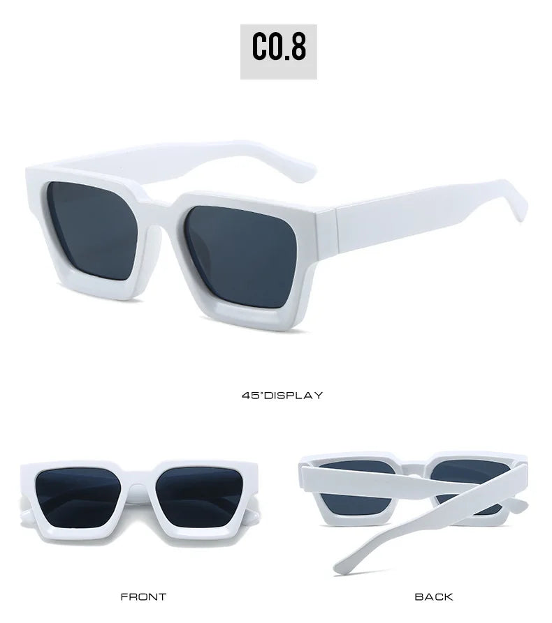 SHAUNA Ins – lunettes de soleil carrées populaires pour femmes et hommes, nuances teintes rétro UV400