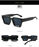 SHAUNA Ins – lunettes de soleil carrées populaires pour femmes et hommes, nuances teintes rétro UV400