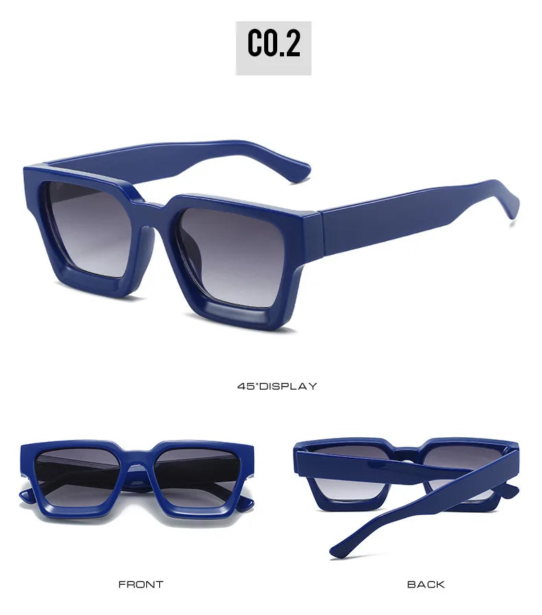 SHAUNA Ins – lunettes de soleil carrées populaires pour femmes et hommes, nuances teintes rétro UV400